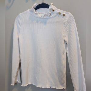 Janie and Jack white ribbed turtleneck
